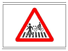 Señal P-20c: Pasos para peatones y ciclistas