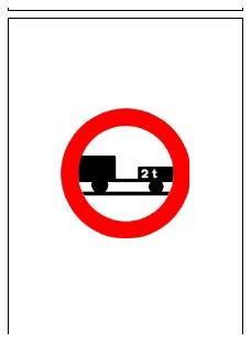 Señal R-112: Entrada prohibida a vehículos de motor con remolque exceptuando los de un solo eje