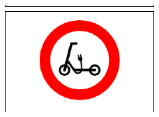 Señal R-118: Entrada prohibida a vehículos de movilidad personal