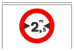 Señal R-204: Limitación de anchura