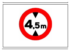 Señal R-205: Limitación de altura