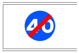 Señal R-506: Fin de velocidad mínima