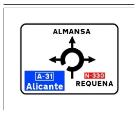 Señal S-200: Preseñalización de glorieta