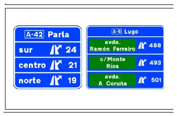 Señal S-247: Preseñalización de salidas en variante de población.