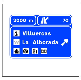Señal S-268: Preseñalización de servicios varios en autopista o autovía