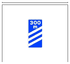 Señal S-26a: Panel de aproximación a salida (300 m)