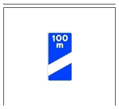 Señal S-26c: Panel de aproximación a salida (100 m)