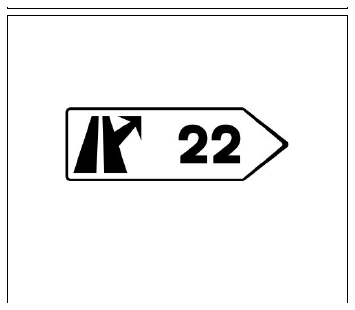 Señal S-341: Señales de destino de salida inmediata hacia carretera convencional o carretera multicarril