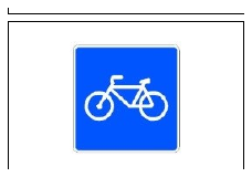 Señal S-35: Vía reservada para ciclos