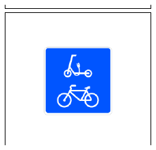 Señal S-38: Vía reservada para ciclos y vehículos de movilidad personal