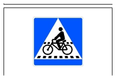 Señal S-45: Situación de un paso para ciclistas