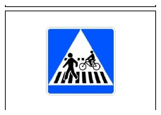 Señal S-46: Situación de un paso para peatones y ciclistas