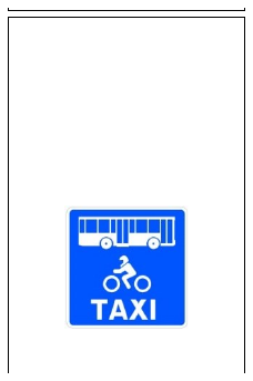 Señal S-51a: Carril reservado para tipos específicos de vehículos
