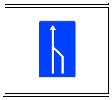 Señal S-52c: Final de carril destinado a la circulación