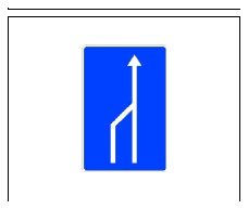 Señal S-52d: Final de carril destinado a la circulación
