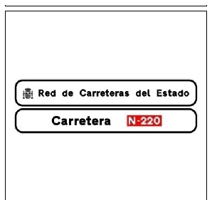 Señal S-561: Cartel institucional en carretera convencional o carretera multicarril