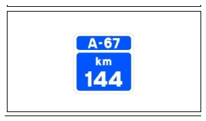 Señal S-570: Hito kilométrico en autopista o autovía