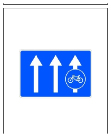 Señal S-64a: Vía reservada y obligatoria para ciclos adosada a calzada de un único sentido de circulación