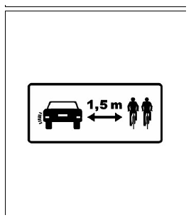 Señal S-891: Distancia lateral en adelantamiento a ciclo o ciclomotor
