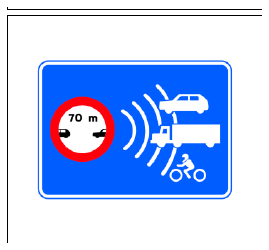 Señal S-991f: Control de separación mínima en autopista o autovía