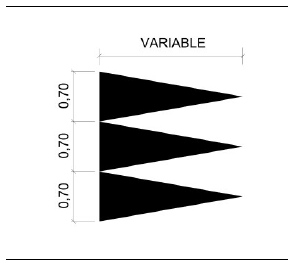 Señal M-4.5: Indicar un reductor de velocidad tipo “lomo de asno”