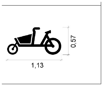 Señal M-6.11: Indicar zonas reservadas o con prioridad para bicicletas de carga