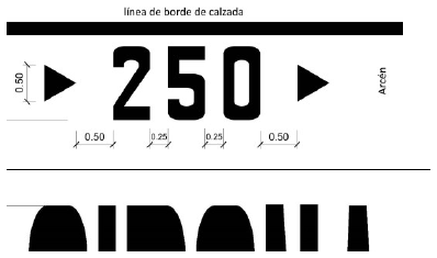 Señal M-6.20: Indicar el punto kilométrico de la carretera a los equipos de salvamento aéreo